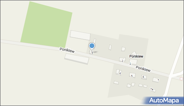 Płociczno, Ponikiew, 3, mapa Płociczno
