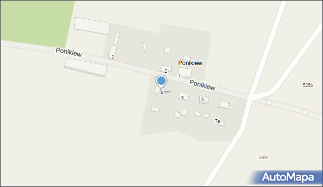 Płociczno, Ponikiew, 4, mapa Płociczno