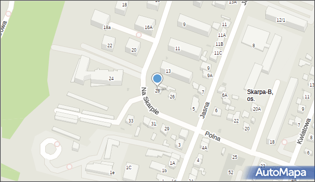 Płock, Polna, 28, mapa Płock