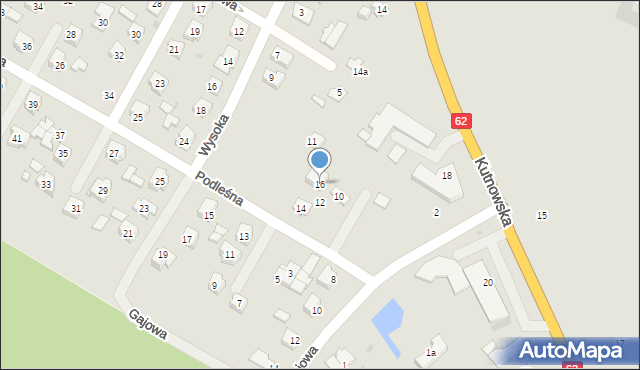 Płock, Podleśna, 16, mapa Płock
