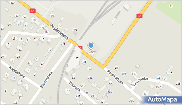 Płock, Popłacińska, 42C, mapa Płock