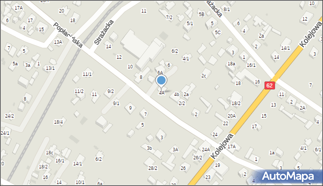 Płock, Popłacińska, 4A, mapa Płock