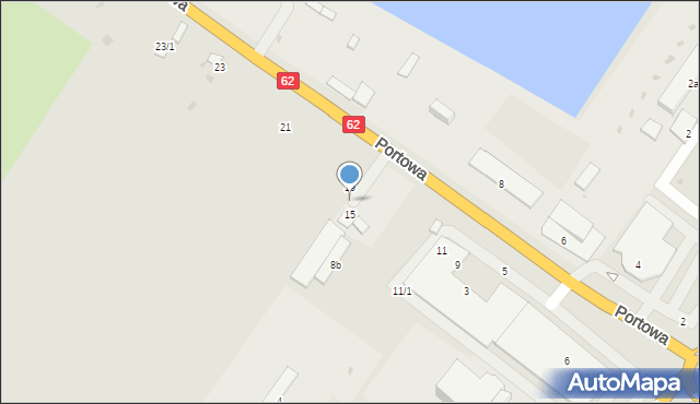 Płock, Portowa, 17, mapa Płock