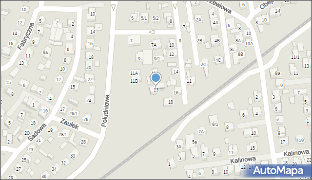 Płock, Południowa, 13, mapa Płock