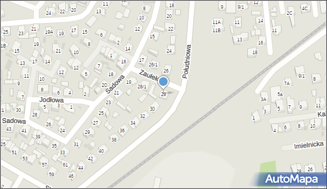 Płock, Południowa, 28, mapa Płock