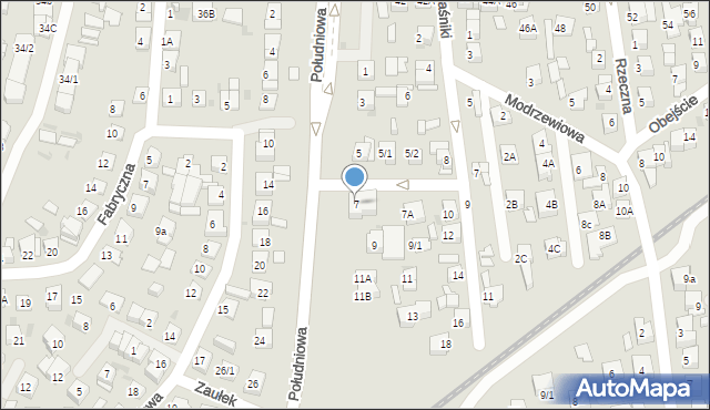 Płock, Południowa, 7, mapa Płock