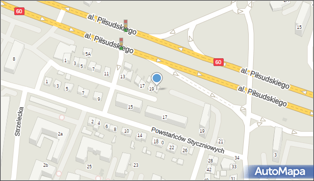 Płock, Podchorążych, 21, mapa Płock