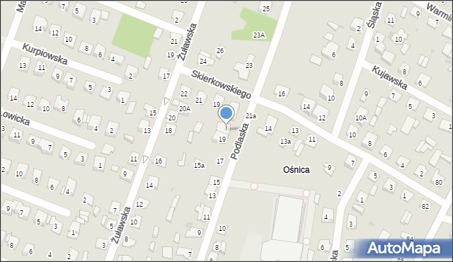 Płock, Podlaska, 21, mapa Płock