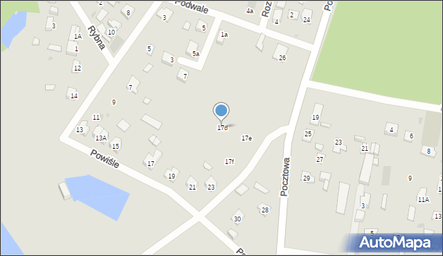 Płock, Powiśle, 17d, mapa Płock