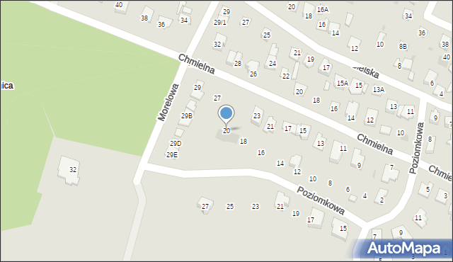 Płock, Poziomkowa, 20, mapa Płock