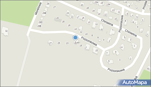 Płock, Poziomkowa, 21, mapa Płock