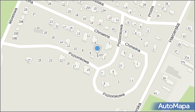 Płock, Poziomkowa, 4, mapa Płock