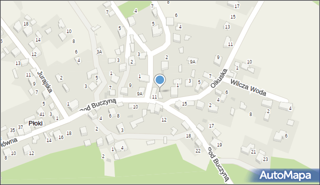 Płoki, Pod Buczyną, 13, mapa Płoki