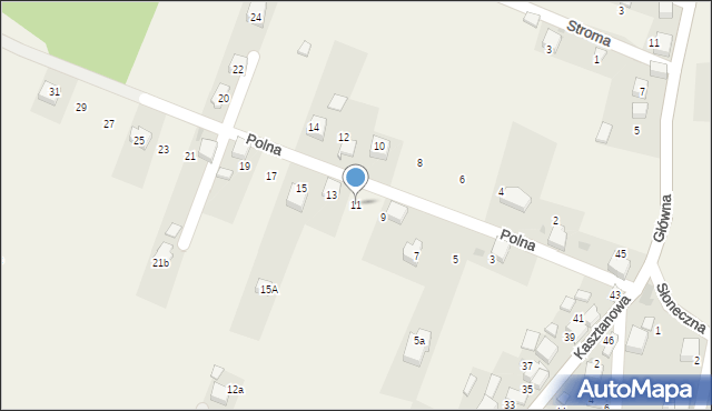 Płoki, Polna, 11, mapa Płoki