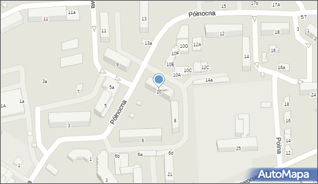 Płońsk, Północna, 10, mapa Płońsk