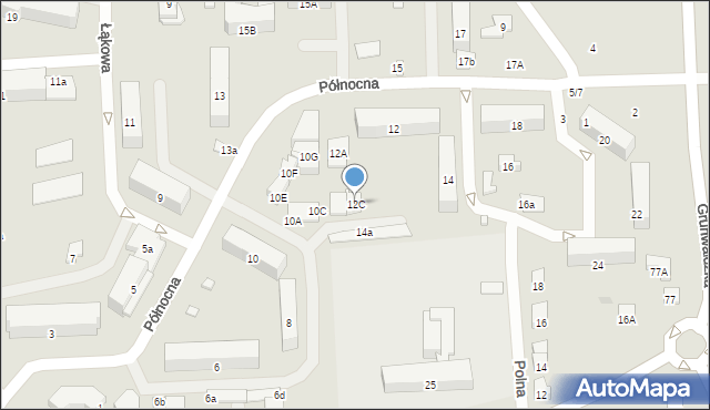 Płońsk, Północna, 12C, mapa Płońsk