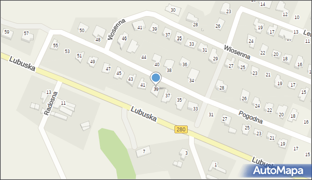 Płoty, Pogodna, 39, mapa Płoty