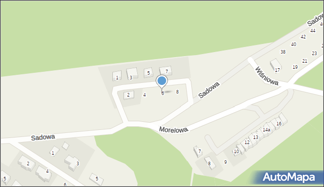 Płoty, Poziomkowa, 6, mapa Płoty