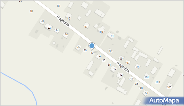 Płusy, Pogodna, 32, mapa Płusy