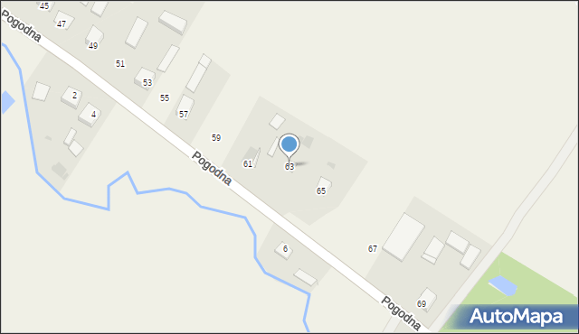 Płusy, Pogodna, 63, mapa Płusy