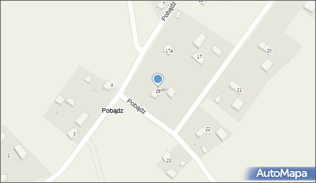 Pobądz, Pobądz, 18, mapa Pobądz