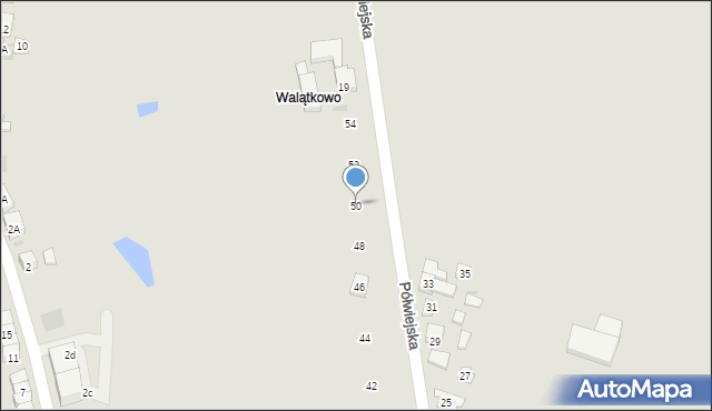 Pobiedziska, Półwiejska, 50, mapa Pobiedziska