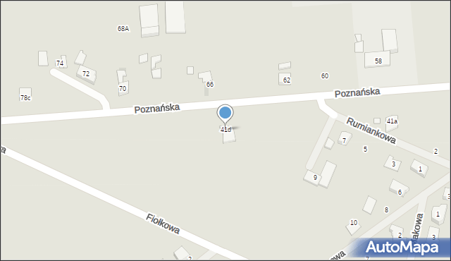 Pobiedziska, Poznańska, 41d, mapa Pobiedziska