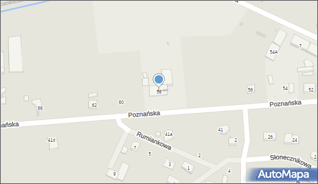 Pobiedziska, Poznańska, 58, mapa Pobiedziska