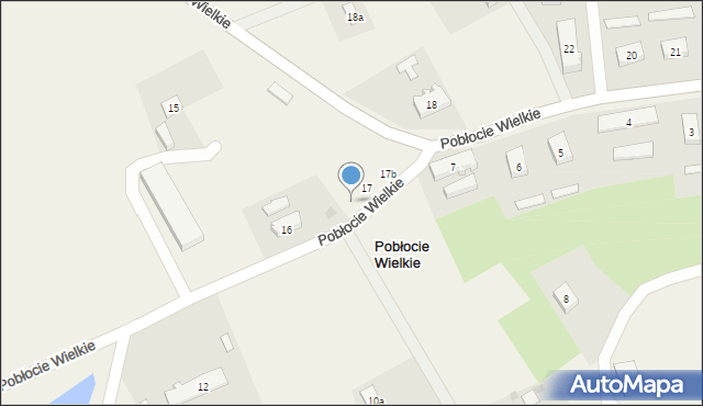 Pobłocie Wielkie, Pobłocie Wielkie, 17a, mapa Pobłocie Wielkie