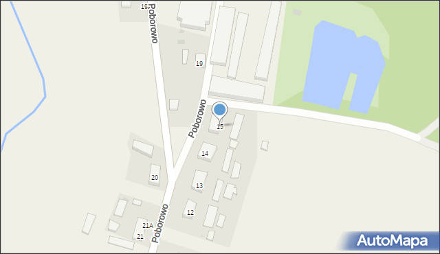 Poborowo, Poborowo, 15, mapa Poborowo