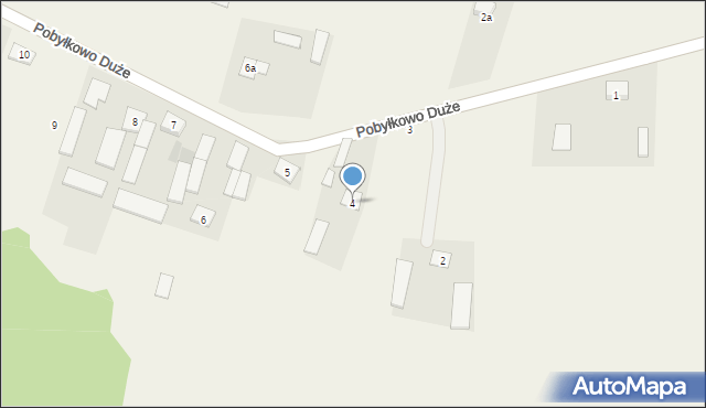Pobyłkowo Duże, Pobyłkowo Duże, 4, mapa Pobyłkowo Duże