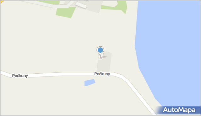 Poćkuny, Poćkuny, 18, mapa Poćkuny