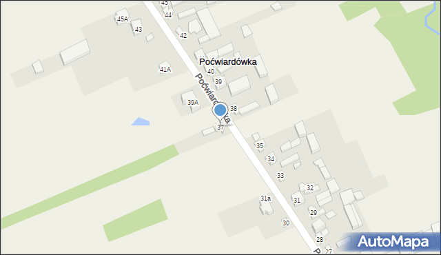 Poćwiardówka, Poćwiardówka, 37, mapa Poćwiardówka