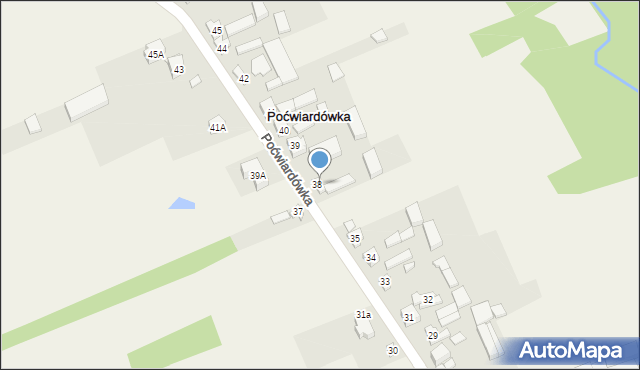 Poćwiardówka, Poćwiardówka, 38, mapa Poćwiardówka