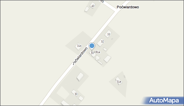 Poćwiardowo, Poćwiardowo, 31, mapa Poćwiardowo