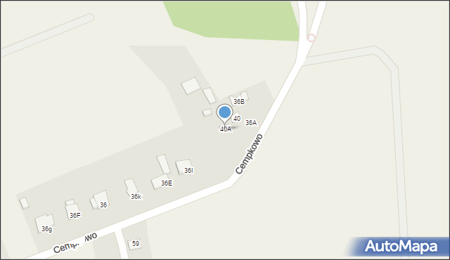 Poczernin, Poczernin, 40A, mapa Poczernin