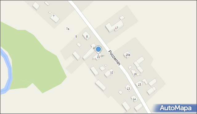 Poczernin, Poczernin, 11, mapa Poczernin