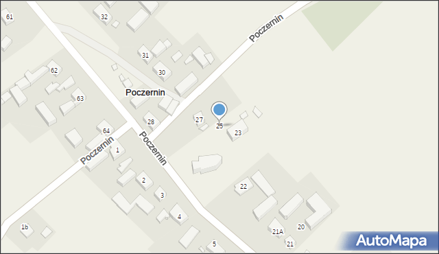 Poczernin, Poczernin, 25, mapa Poczernin