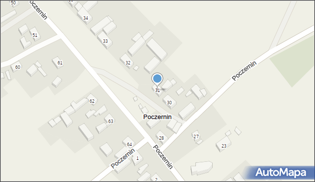 Poczernin, Poczernin, 31, mapa Poczernin