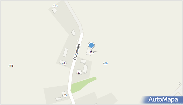Poczernin, Poczernin, 42a, mapa Poczernin