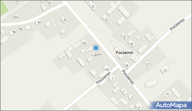 Poczernin, Poczernin, 63, mapa Poczernin