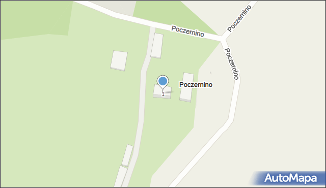 Poczernino, Poczernino, 1, mapa Poczernino