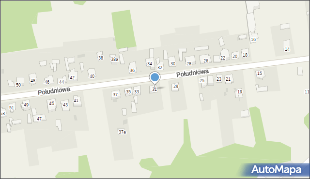 Poczesna, Południowa, 31, mapa Poczesna