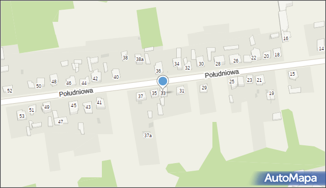 Poczesna, Południowa, 33, mapa Poczesna