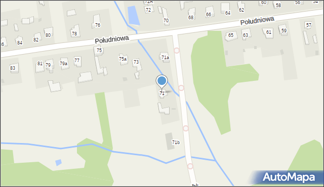 Poczesna, Południowa, 71, mapa Poczesna