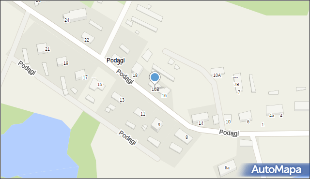 Podągi, Podągi, 16B, mapa Podągi