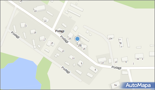 Podągi, Podągi, 16C, mapa Podągi