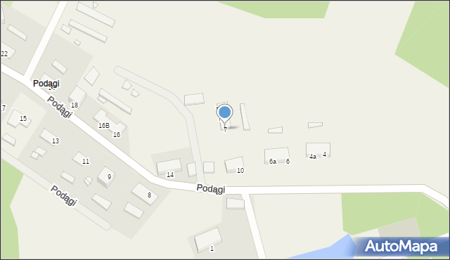 Podągi, Podągi, 7, mapa Podągi