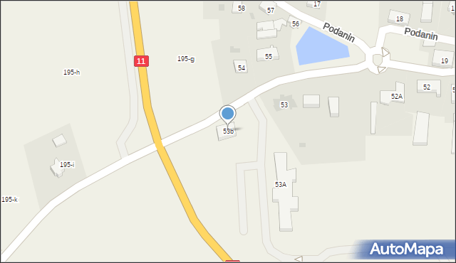 Podanin, Podanin, 53b, mapa Podanin