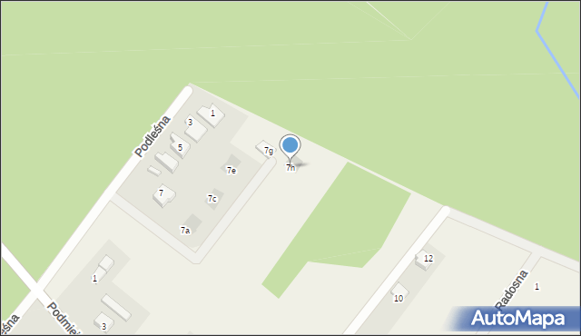 Podańsko, Podleśna, 7h, mapa Podańsko